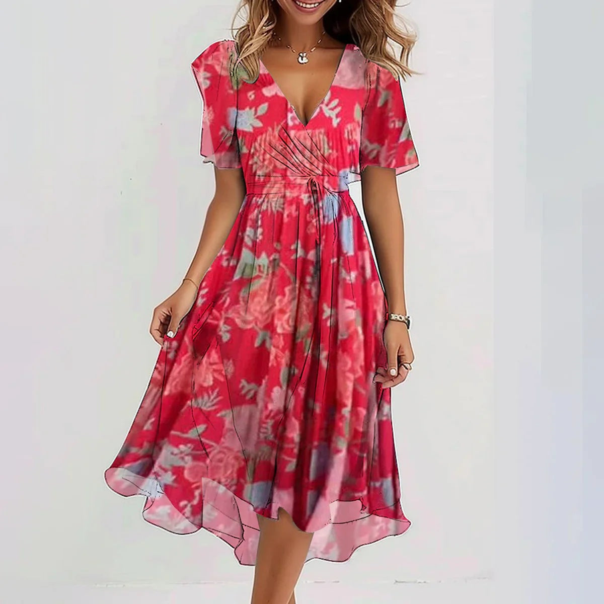 Arlina – Mühelos Elegantes Chiffon-Kleid